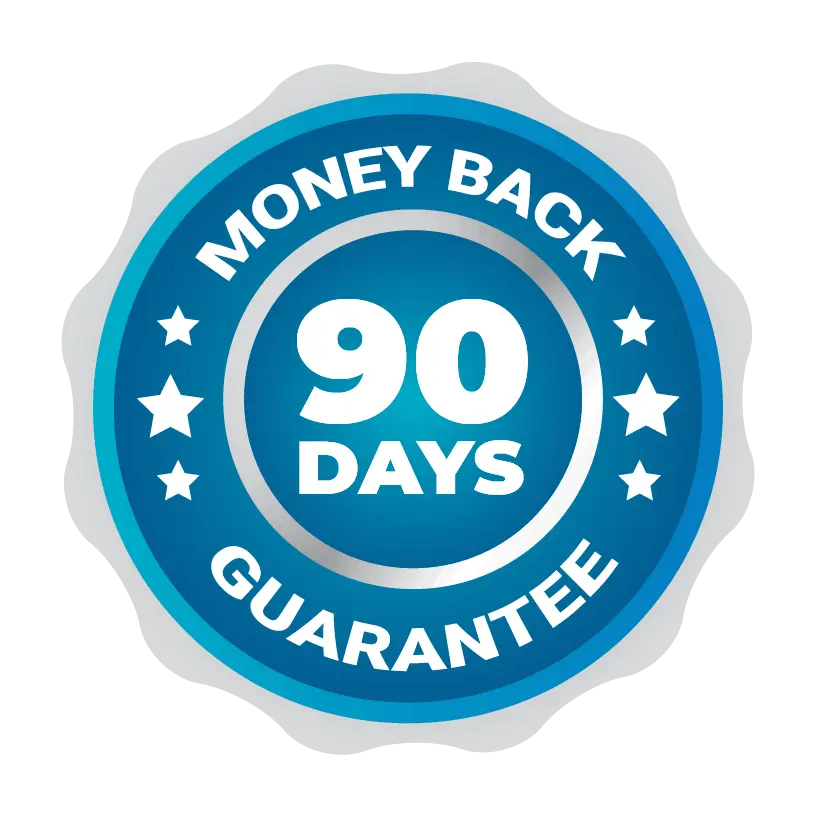 90 day money back guarantee badge